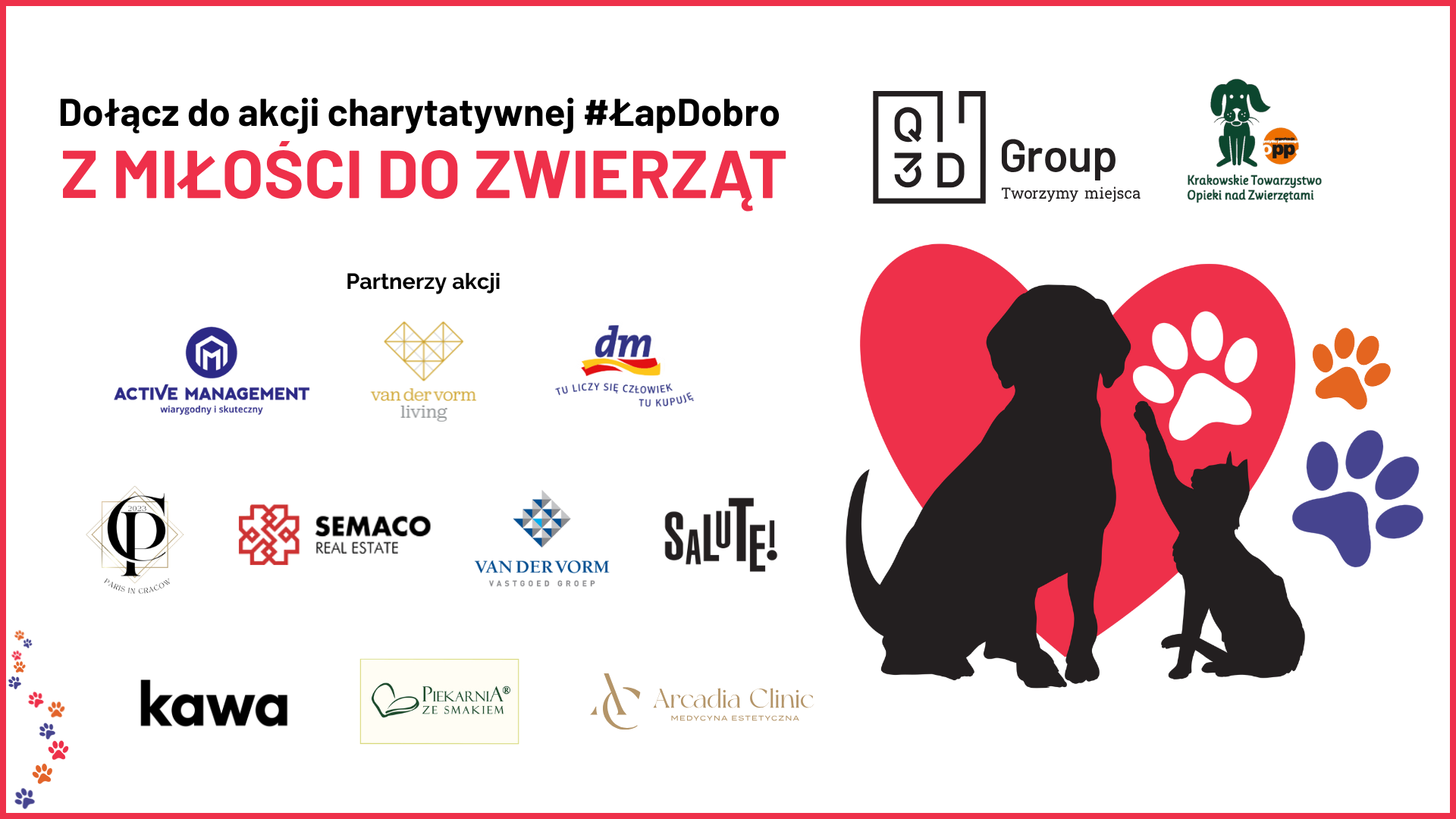 #ŁapDobro – z miłości do zwierząt w walentynkowej akcji Q3D Group