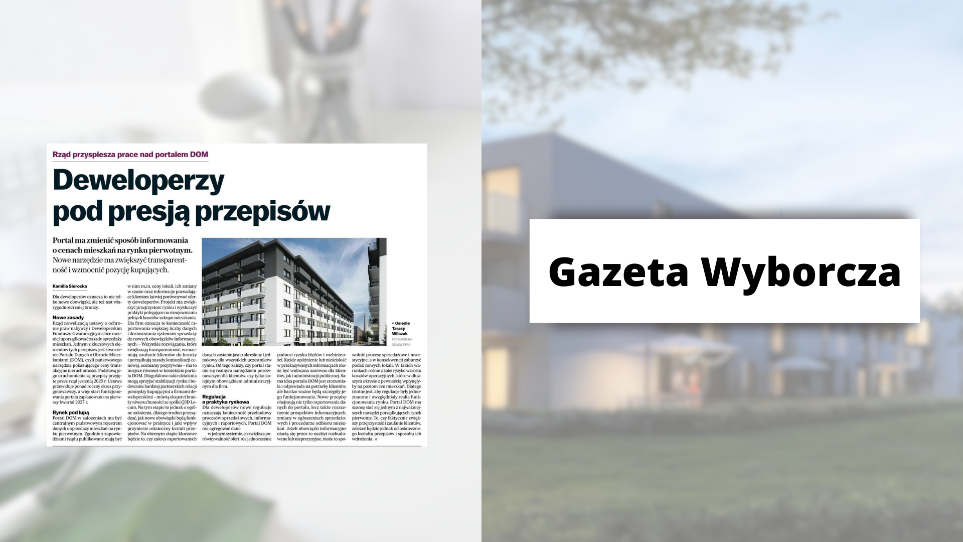 Deweloperzy pod presją przepisów