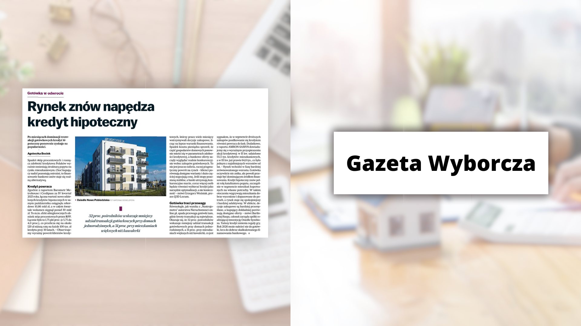 Rynek znów napędza kredyt hipoteczny