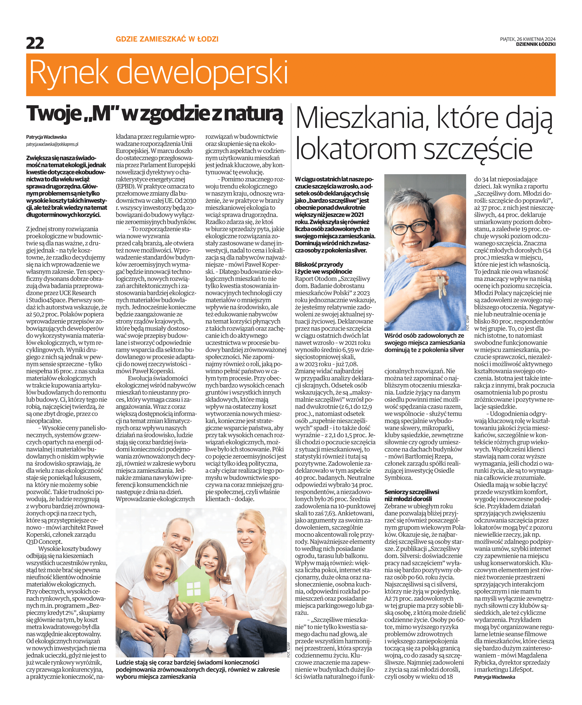 Dziennik Łódzki: Rynek deweloperski. Twoje „M” w zgodzie z naturą