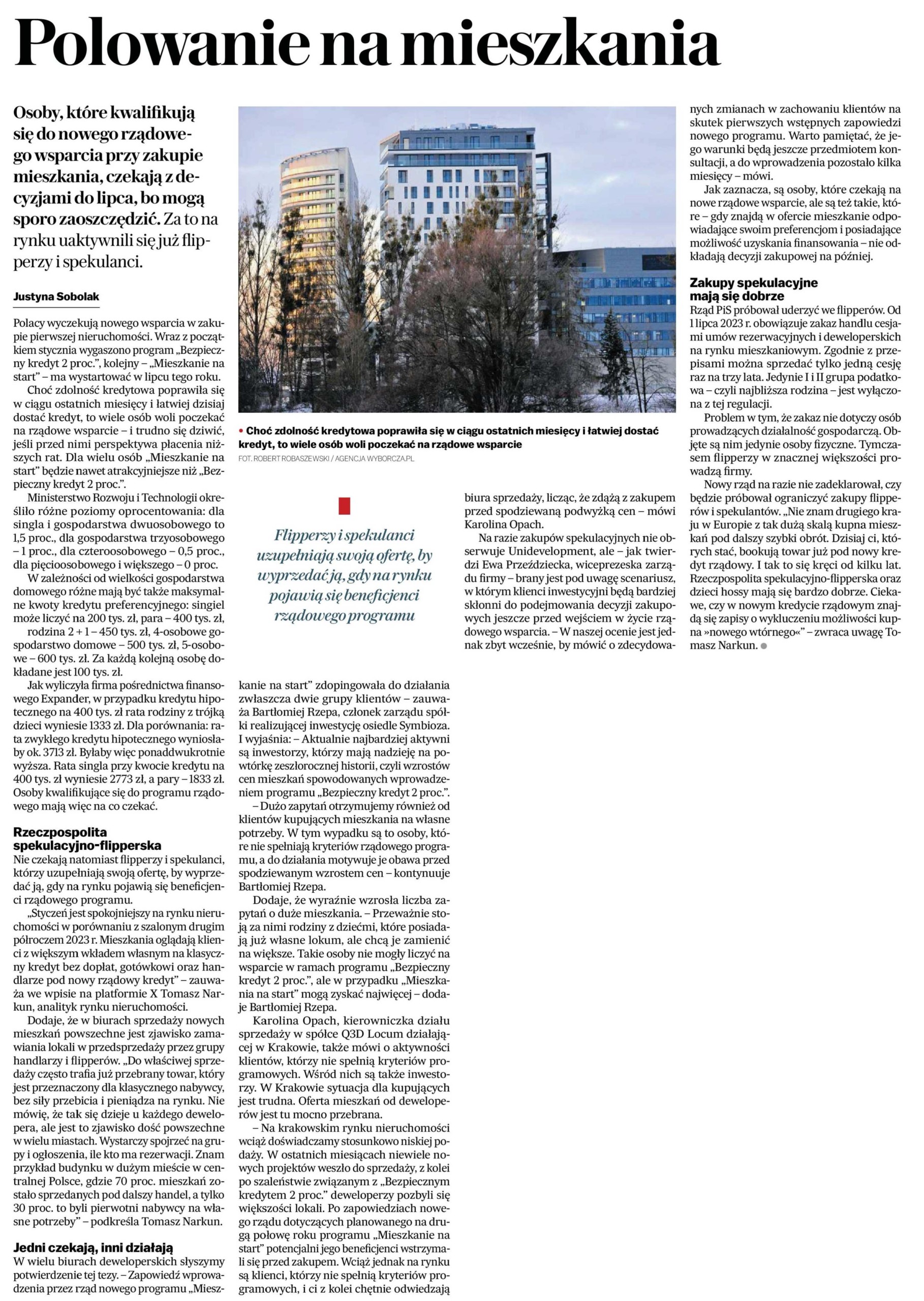 Gazeta Wyborcza: Polowanie na mieszkanie