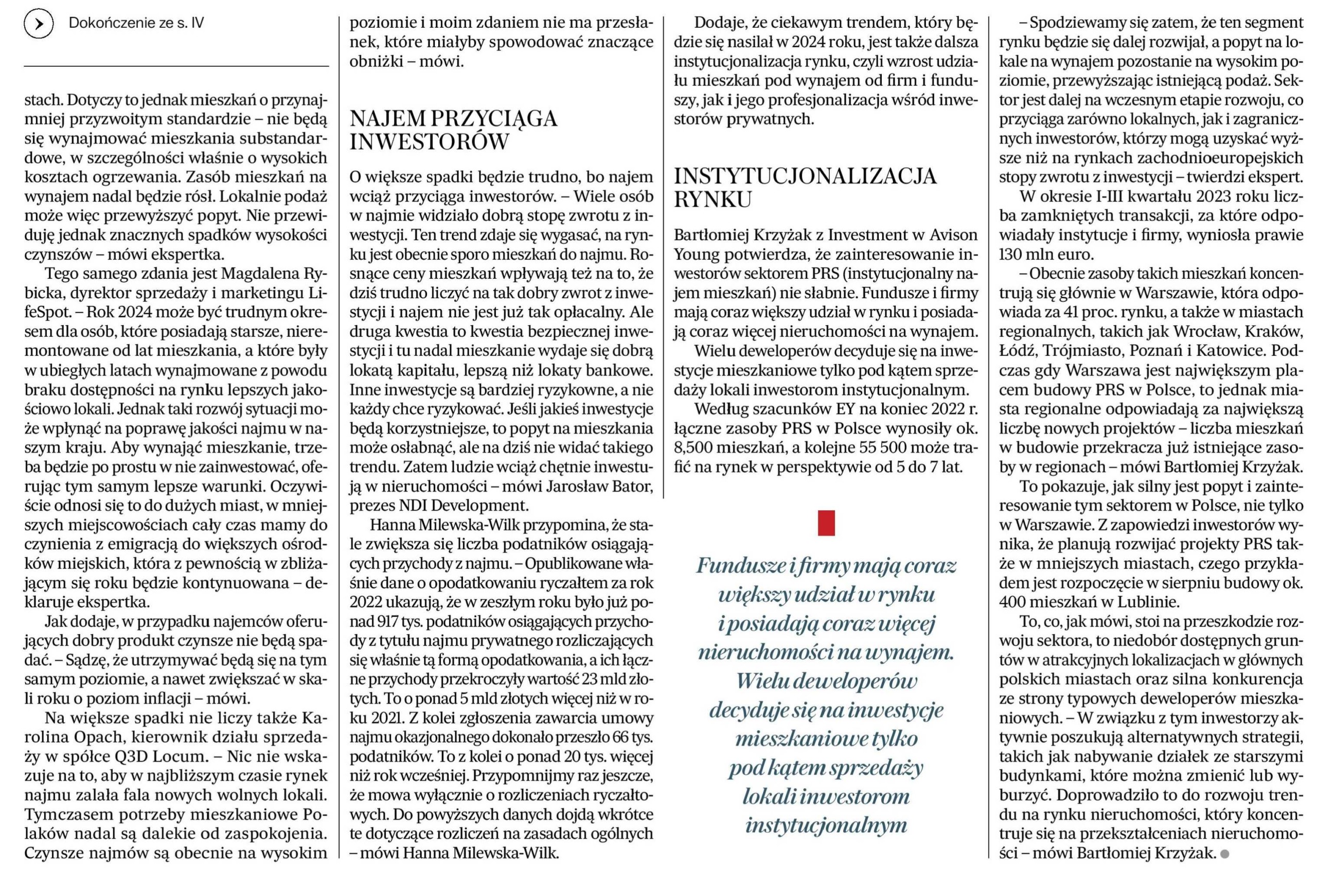 Gazeta Wyborcza: Czynsze w dół, klientów coraz mniej