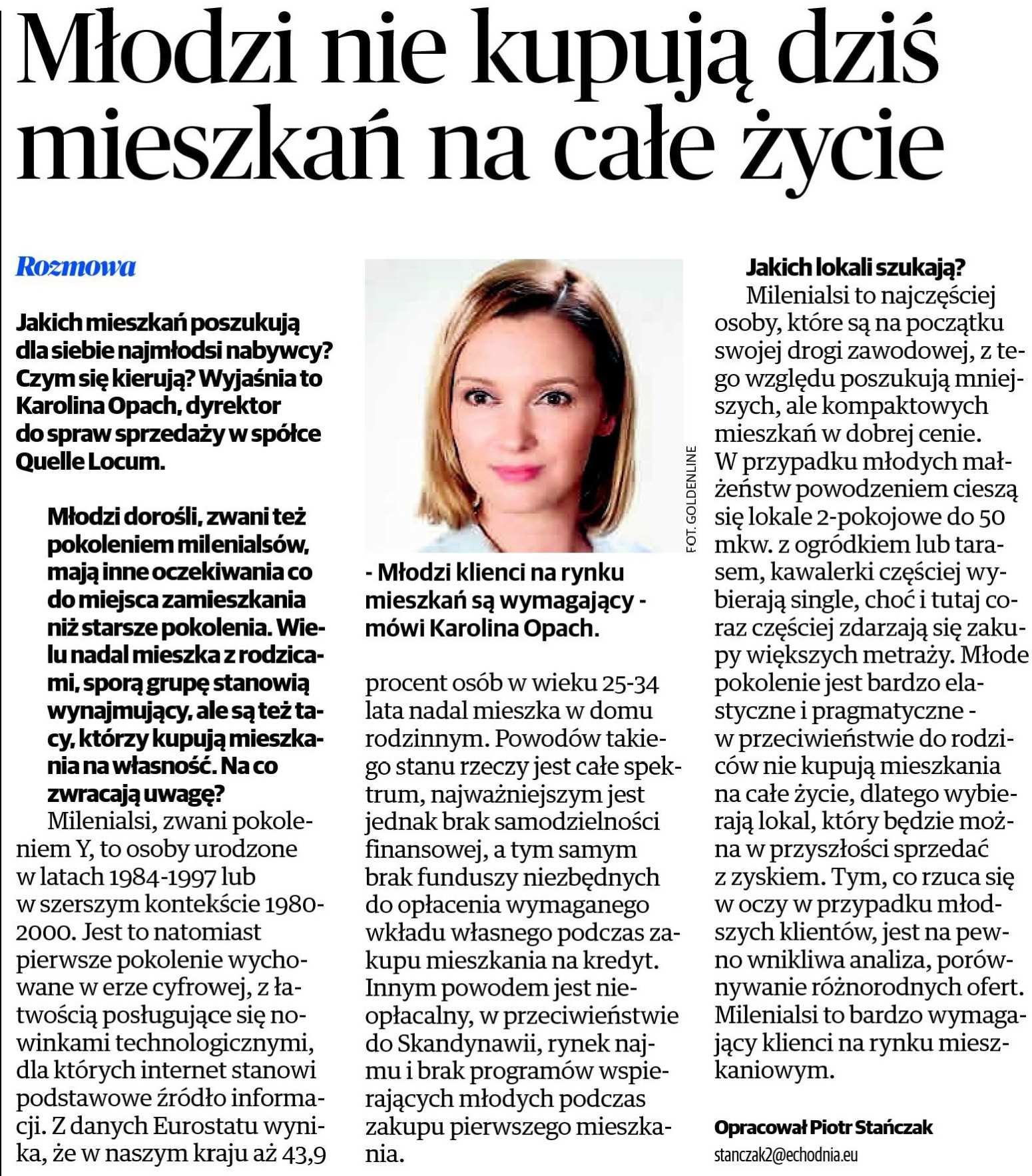 Młodzi nie kupują dziś mieszkań na całe życie.