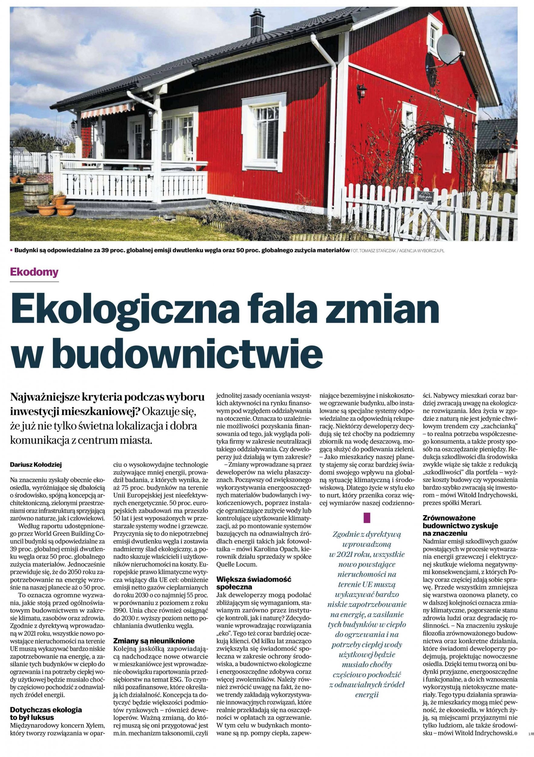 Ekologiczna fala zmian w budownictwie