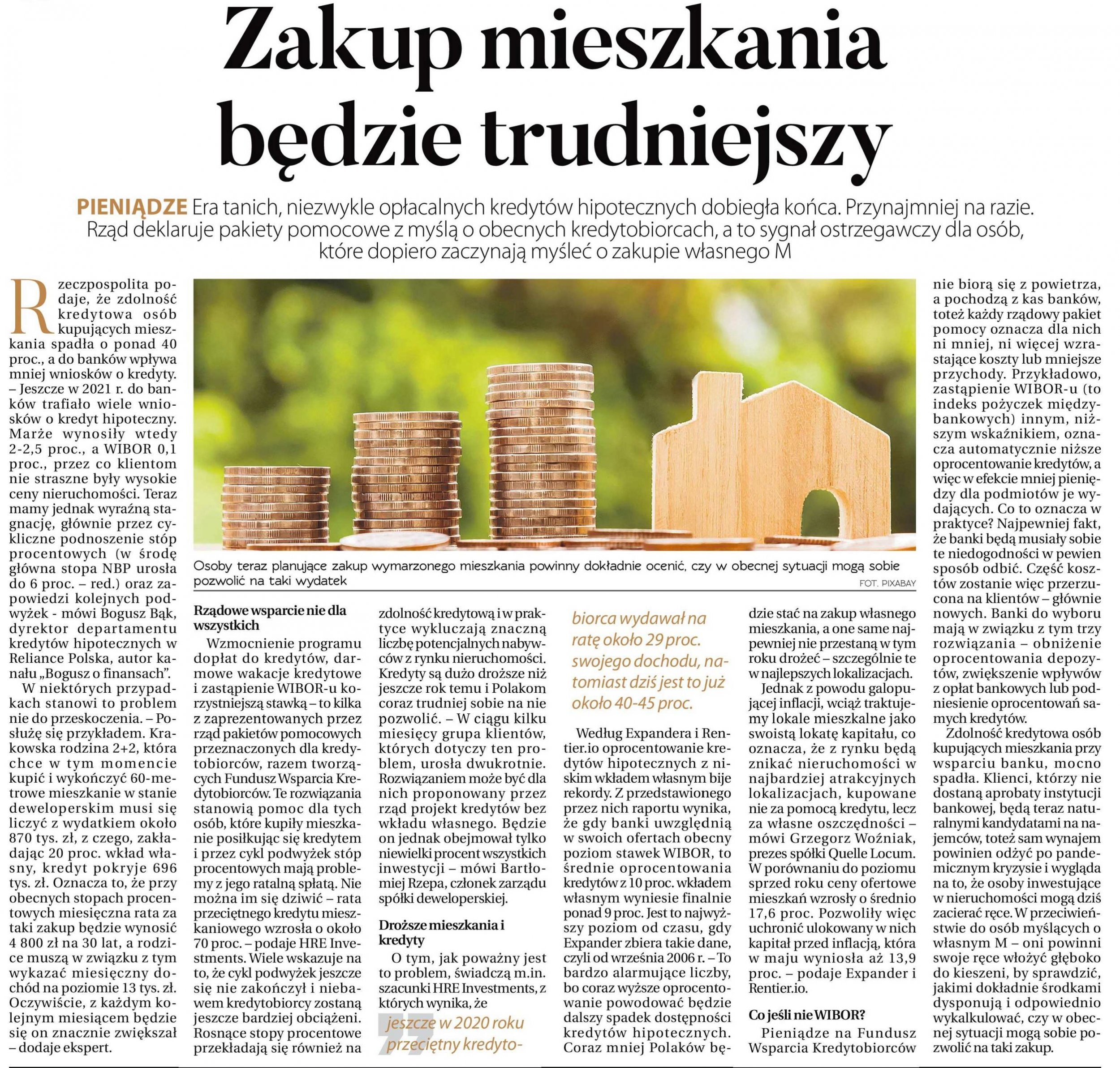 Zakup mieszkania będzie trudniejszy