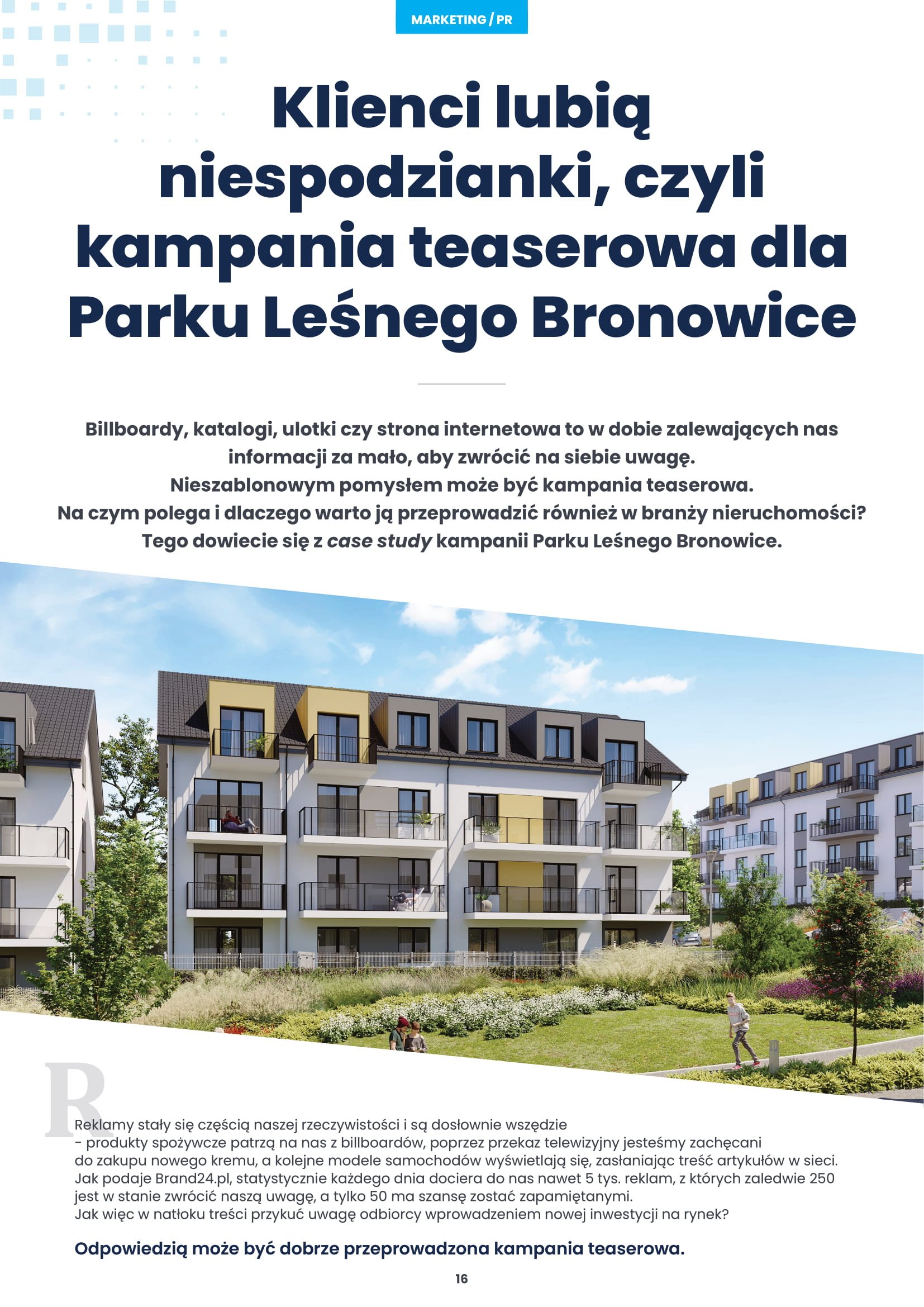 Klienci lubią niespodzianki, czyli kampania teaserowa dla Parku Leśnego Bronowice