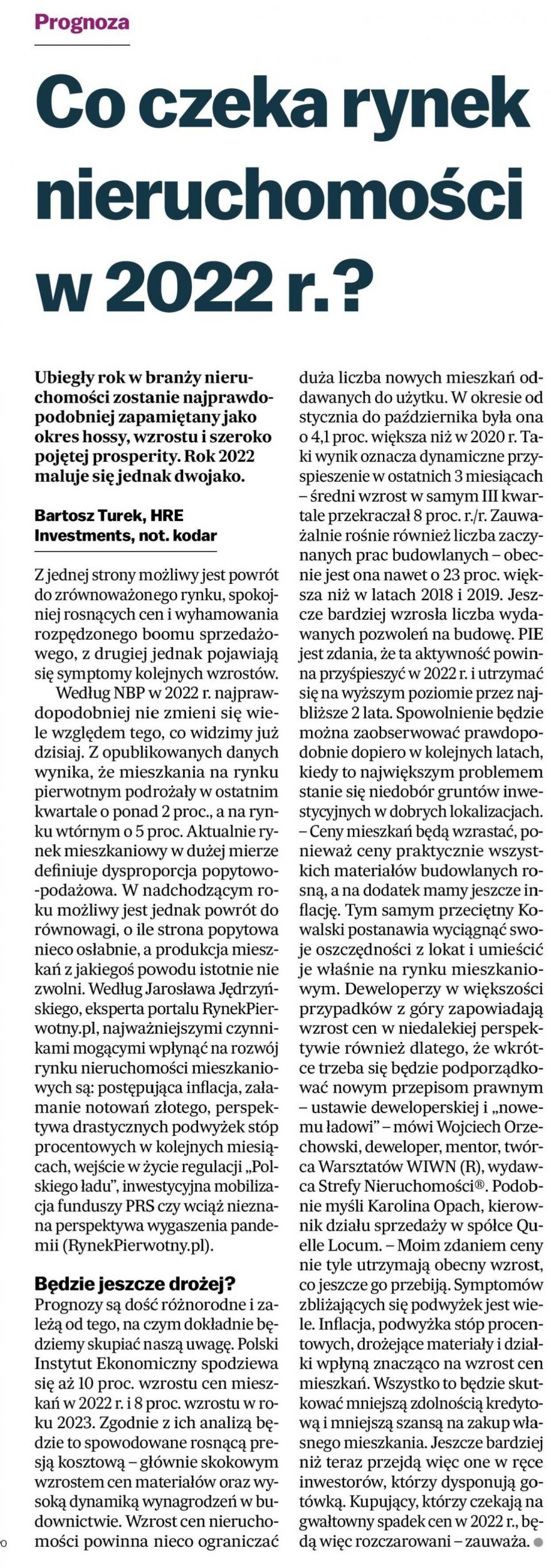 Co czeka rynek nieruchomości w 2022r.?